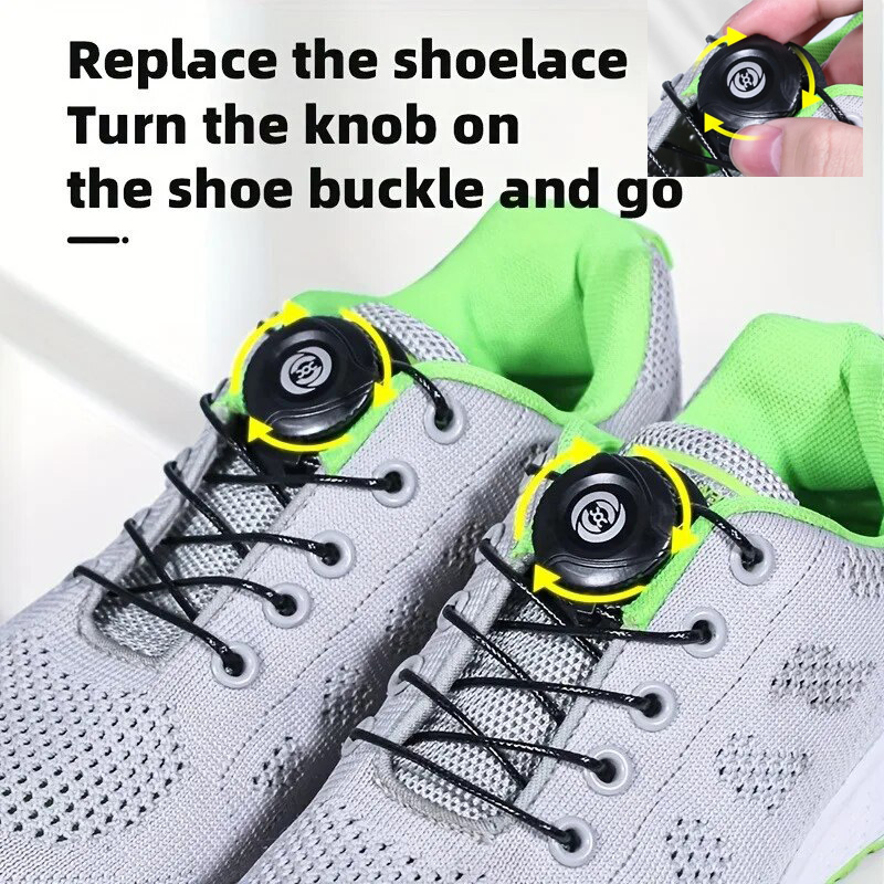 1Pair Automatic Shoelaces Without Ties Install Simple Swivel Buckle Laces Thick Rope Tennis Sneakers Shoelace Shoe Accessories