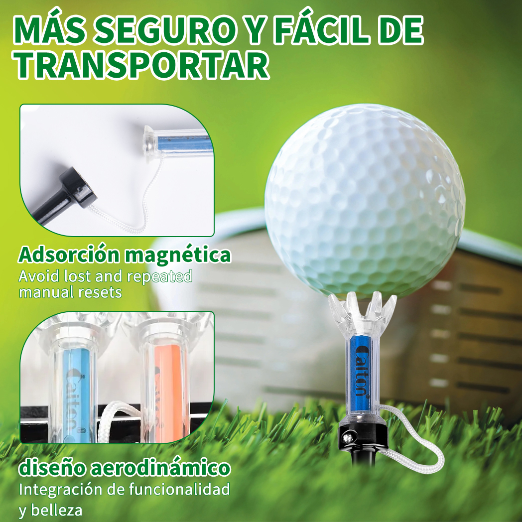 Juego de camisetas de golf de plástico magnético Caiton 5 piezas, 360 °   Rebote, 3 tamaños: accesorios de golf premium para mejorar la precisión y el rendimiento