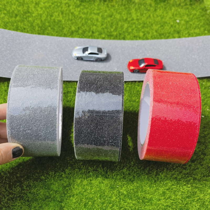 โมเดลทางหลวง สติ๊กเกอร์ถนน เนื้อเม็ด interstate Tar Road สีดํา เทปรถไฟสีเทา พร้อมกาว Landscape Country Road