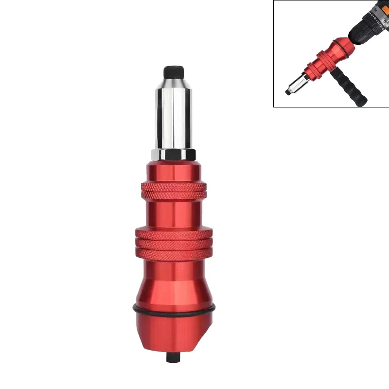 2.4mm-4.8mm Cordless Riveting Tool Rivet Nut Gun Insert Nut Pull Rivet Tool Riveter Guns Drill Adapter Electric Rivet Gun