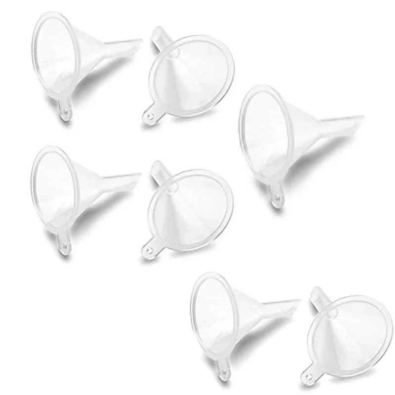 ミニプラスチック充填漏斗空のボトル、旅行用パッキングツール、香水液体必須用のミニ小さな漏斗、3 5 10個