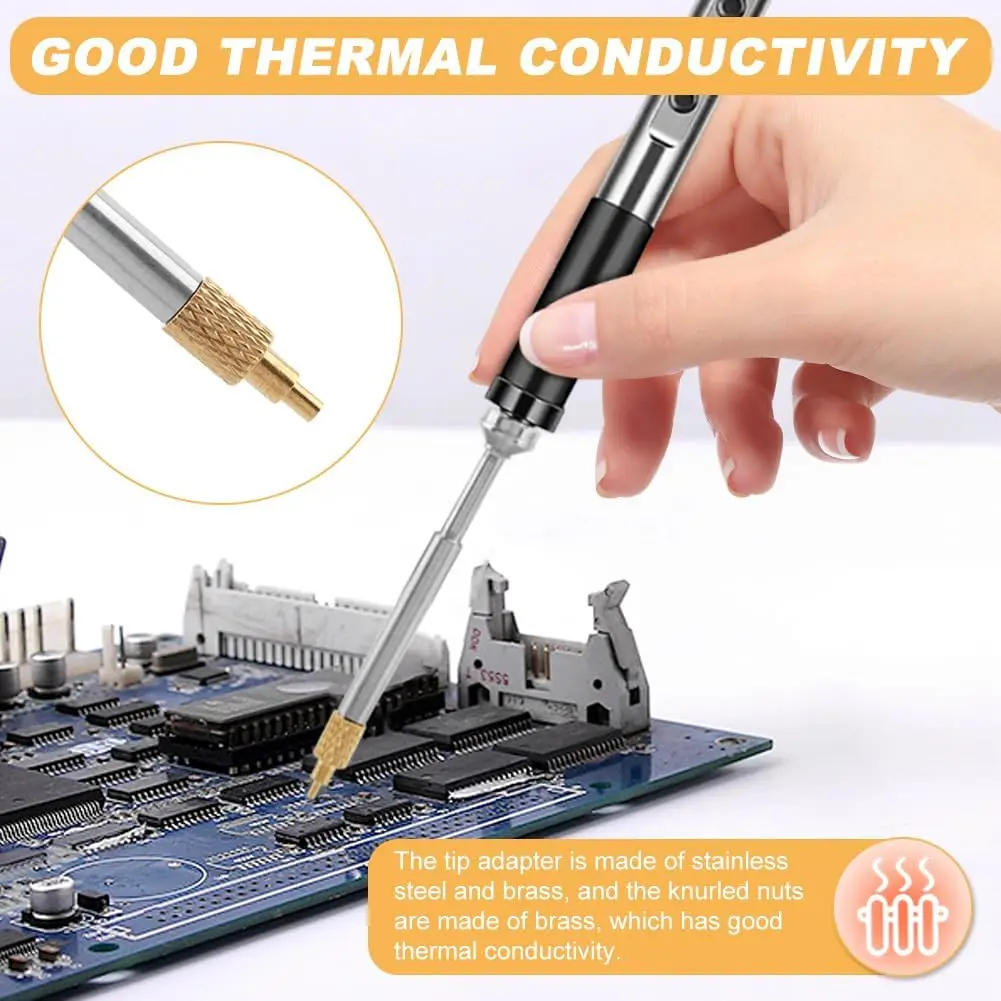 Warmte-inzetmoer Soldeerpunt Adapter Voor TS100/101 Pine64 Pinecil Serie Soldeerbout Maat M2-M8 Hot Melt Invoegen Kits