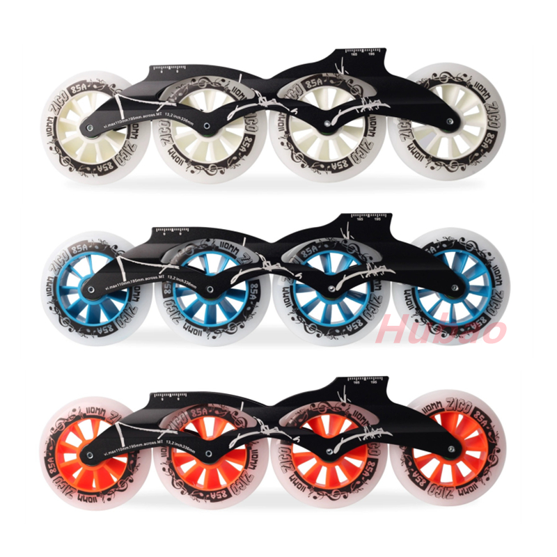 プロのインラインスケートホイール,スピードスケート,ロードローラー,PUホイール,83a,85a,90mm, 100mm, 110mm, 125mm, 6個,8個