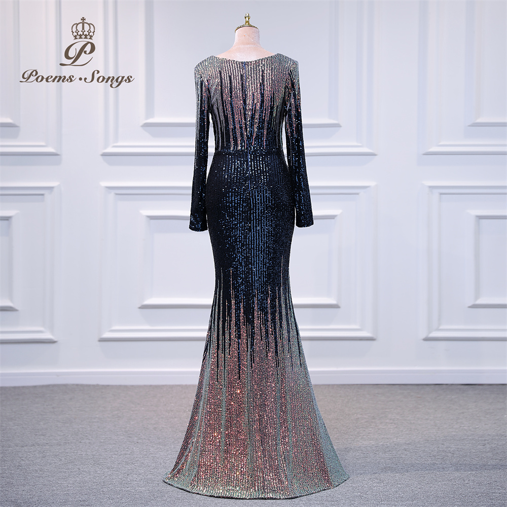 Elegant ชุดผู้หญิงสําหรับงานแต่งงานชุดราตรีแขนยาว vestidos de Fiesta Robe de Soiree de mariage PARTY Dress