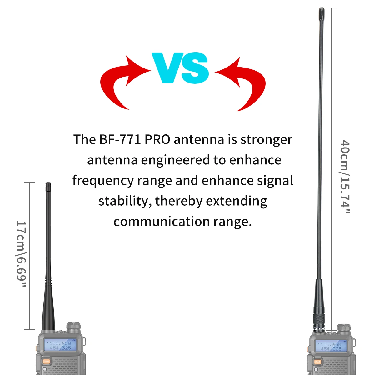 BAOFENG BF-771 PRO SMA-Buchse VHF UHF Dual Band Antenne für Walkie Talkie Baofeng UV-5R UV-21 k6 Quansheng UV K5 (8) Amateurfunk