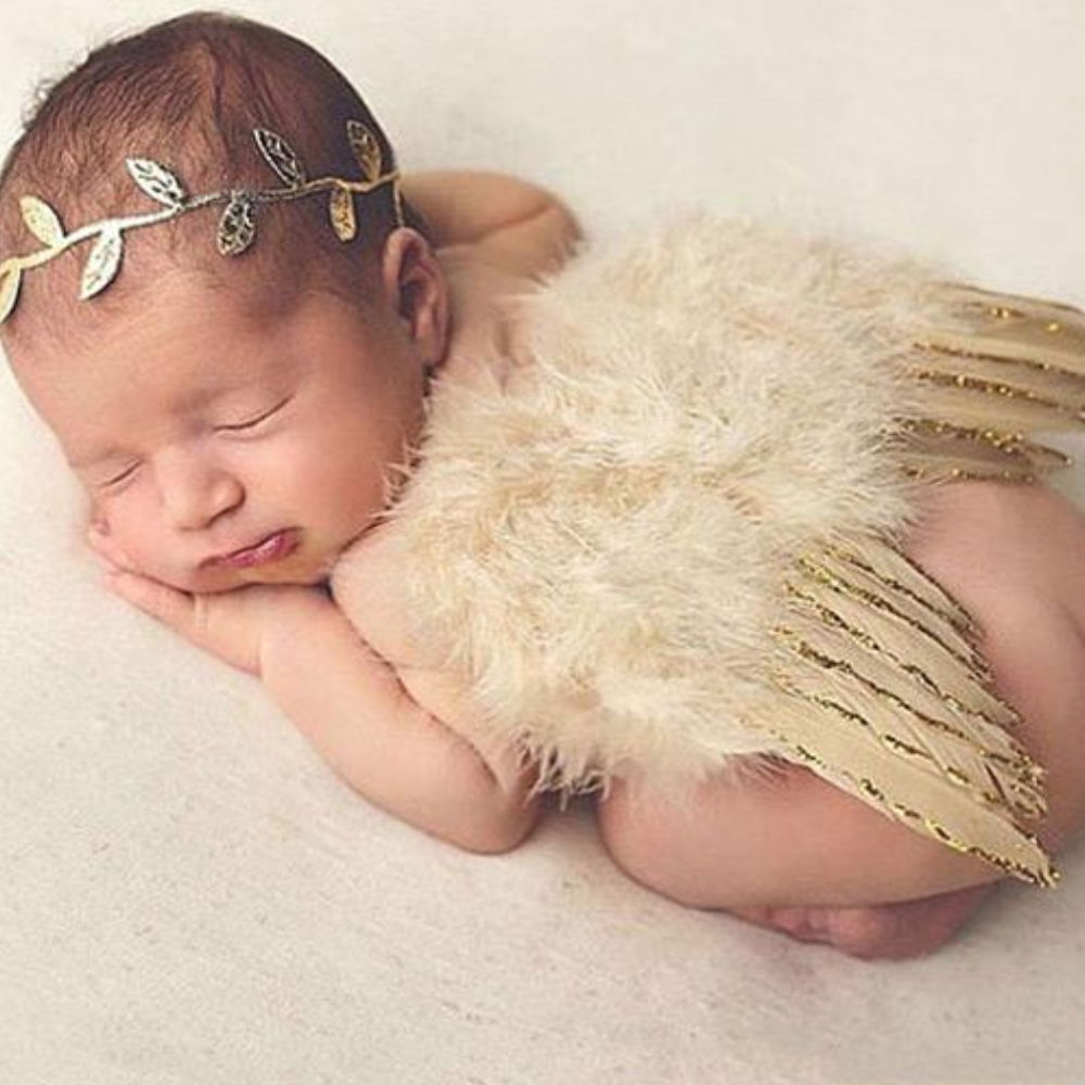 Ailes d'Ange Blanches pour Photographie de Nouveau-Né, Accessoires de Cheveux pour Bébé Fille