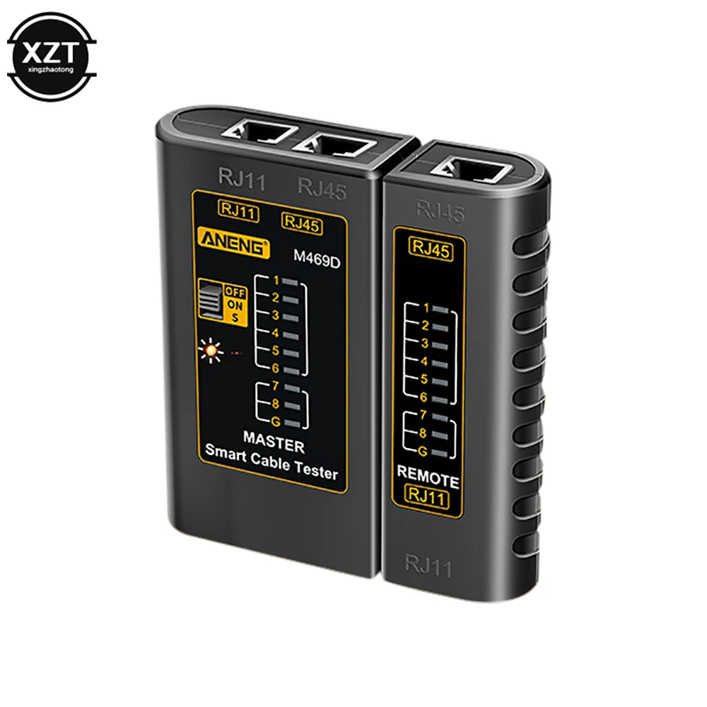 Высококачественный тестер сетевого кабеля M469D RJ45, тестер сетевого кабеля RJ45 RJ11 RJ12 CAT5, тестер сетевого кабеля UTP, инструмент для ремонта сети