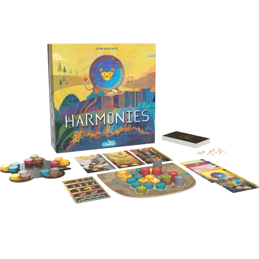Harmônias - Jogos de Tabuleiro - Criação de Paisagens e Habitats para Animais - Estratégia e Criatividade - Para maiores de 10 anos