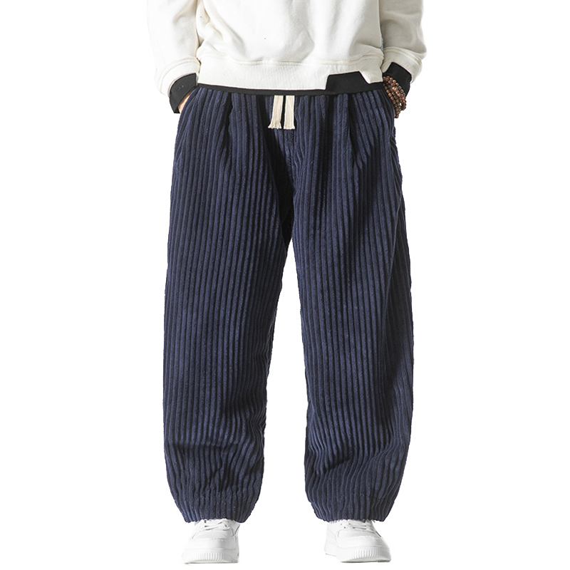 Outono solto veludo harem calças dos homens cor sólida casual sweatpants dos homens hip hop moda cordão jogging calças homem
