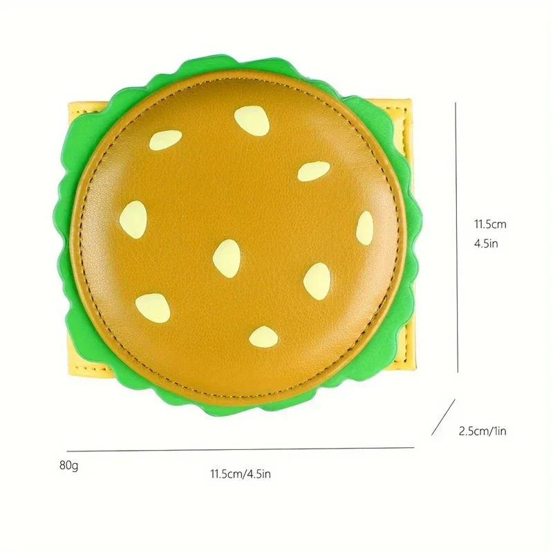 Crab Roe Castle Wallet Hamburger Wallet Men's and Women's Wallet Rfid Imitation Thief Brush Short Wallet Small Wallet