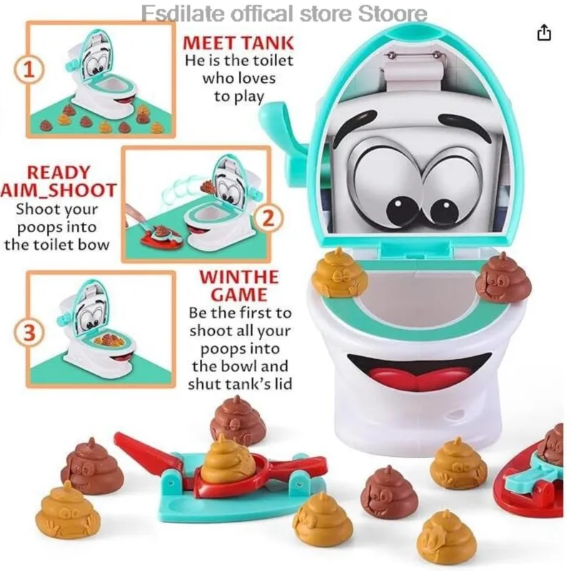 1 ชุดตลก Poop ห้องน้ําเกมของเล่นยิง Prank Catapult ของเล่น Interactive Tabletop เกมของขวัญวันเกิดสําหรับเด็กผู้ใหญ่ 2024