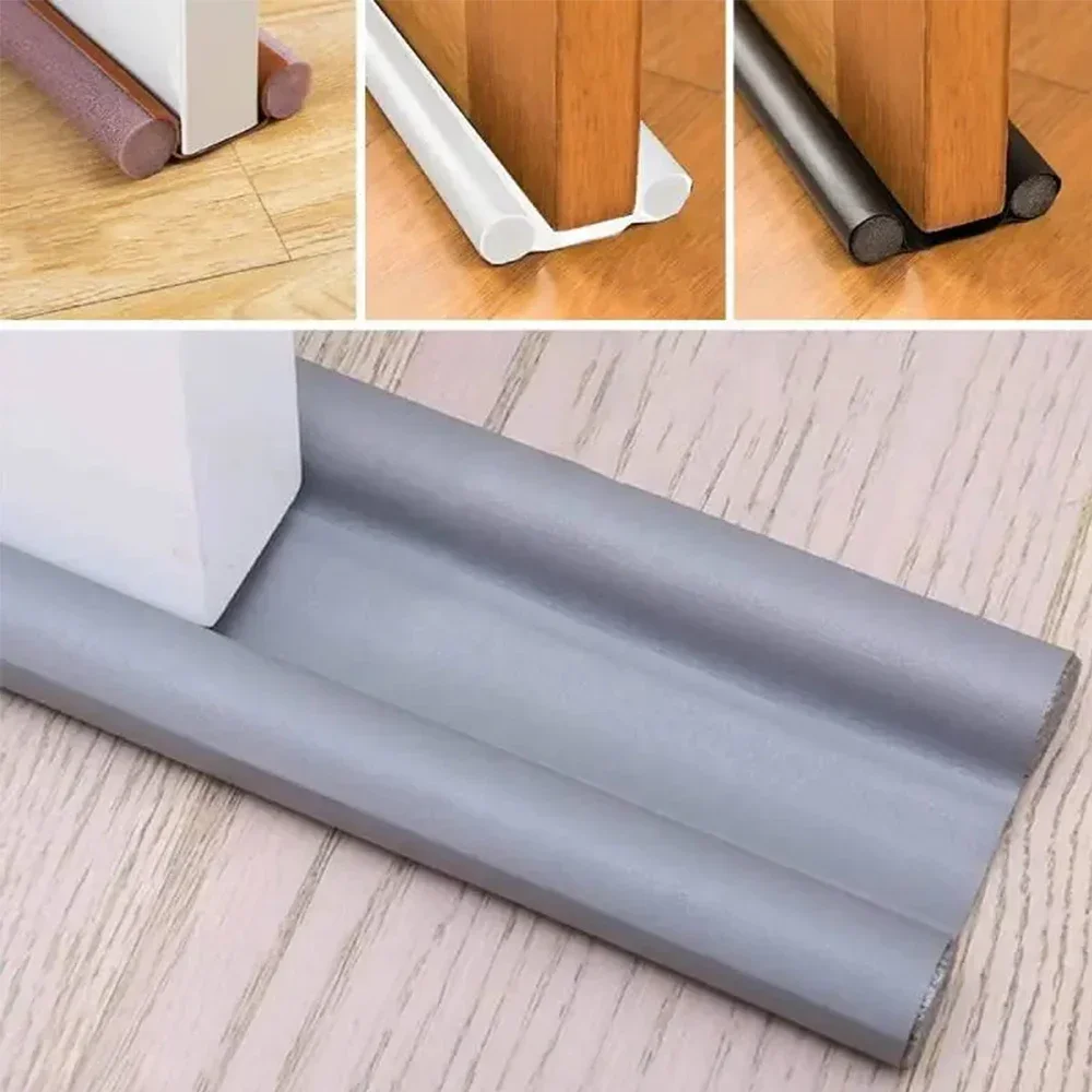 Winddichter Dichtungsstreifen, Zugluftstopper, Türbodenschutz, doppelter Schutz, Türstopper, staubdichter Blocker, Versiegelung, schalldicht