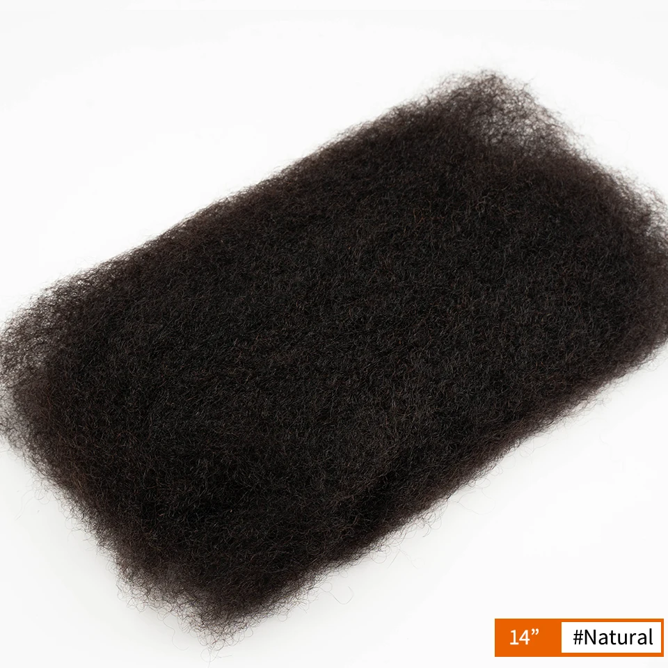 Cabelo afro crespo macio e leve em massa 100% cabelo humano com textura natural, uso confortável e duradouro cabelo virgem 16A
