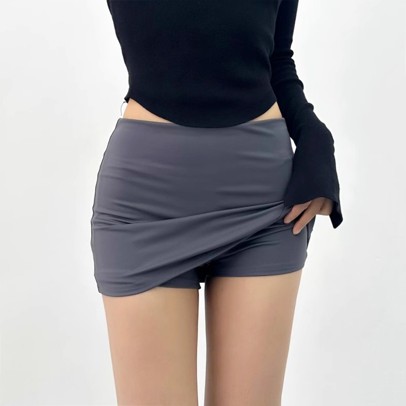 Женская мини-юбка с низкой посадкой и короткими вырезами, облегающая мини-юбка