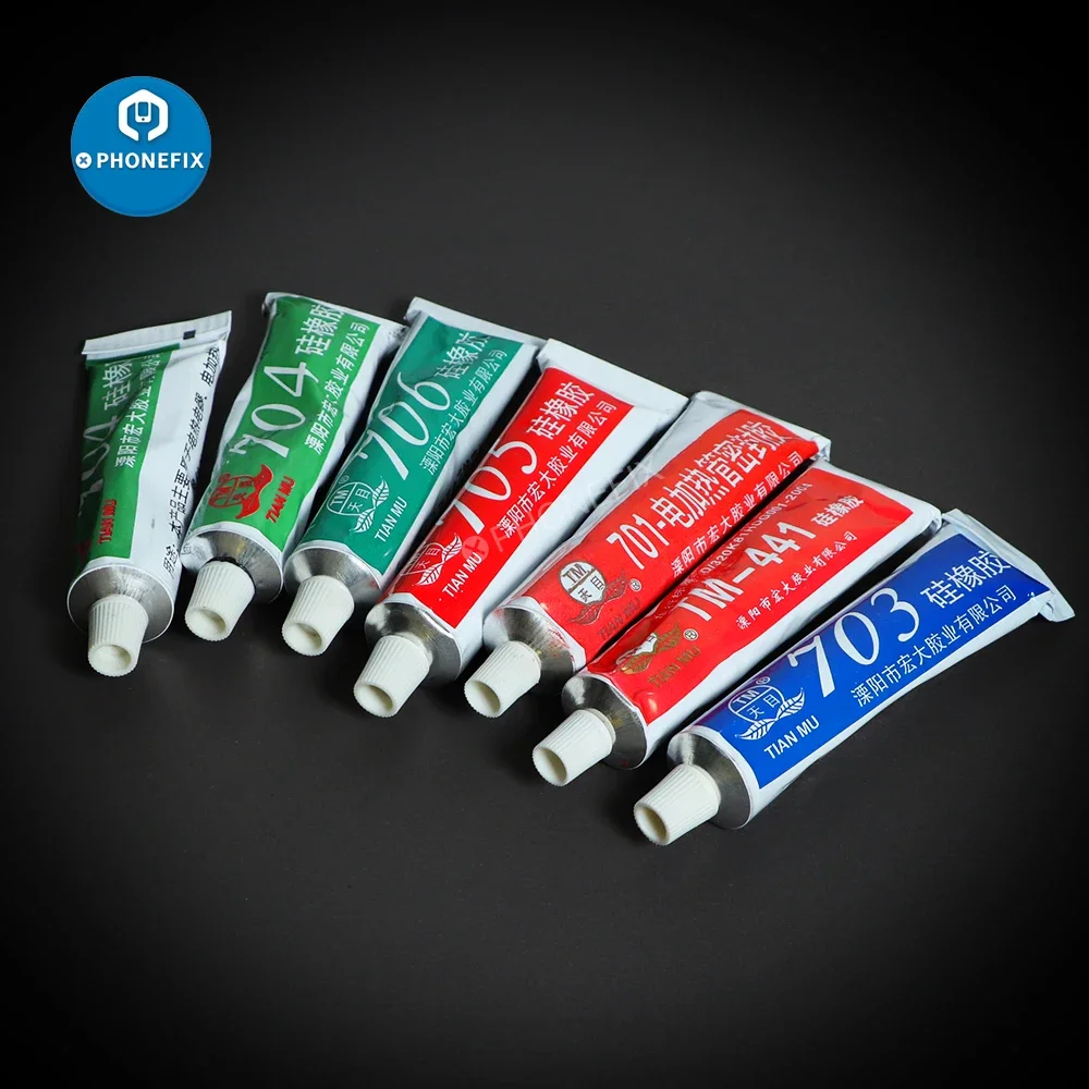 Silicone Industrial Adhesive 45g 703 704 705 706 White Black Red Transparent Glue Electronic Component Sealing Glue