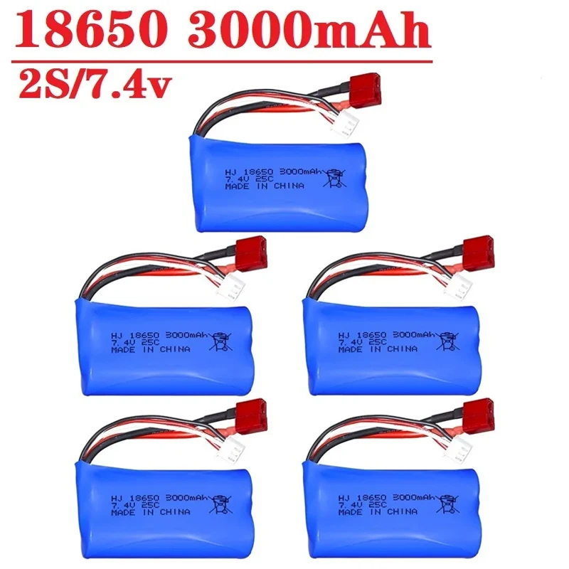 2S 7,4 V 3000 mAh Lipo-Akku 18650 für Wltoys 144001   A959-B A969-B A979-B K929-B 12428 12423 10428 Q39 RC Auto Ersatzteile