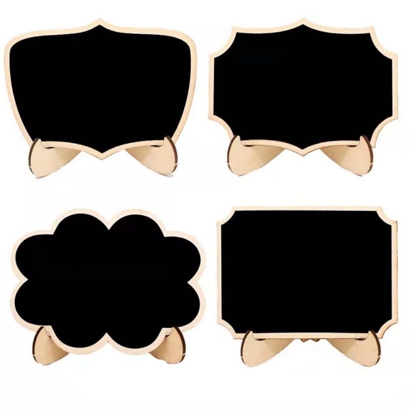 20pcs Mini Lace shape Chalkboards with Support Message Board Signs Table Place Card Signs for Home Brthday Wedding Party
