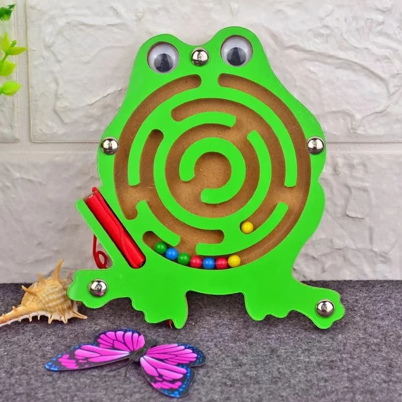 Bé Montessori Đồ Chơi Giáo Dục Trẻ Em Từ Tính Theo Dõi Mê Cung Cân Bằng Bảng Đồ Chơi Xếp Hình Bằng Gỗ Trò Chơi Mê Cung Đồ Chơi Cho Bé 0-12 Tháng