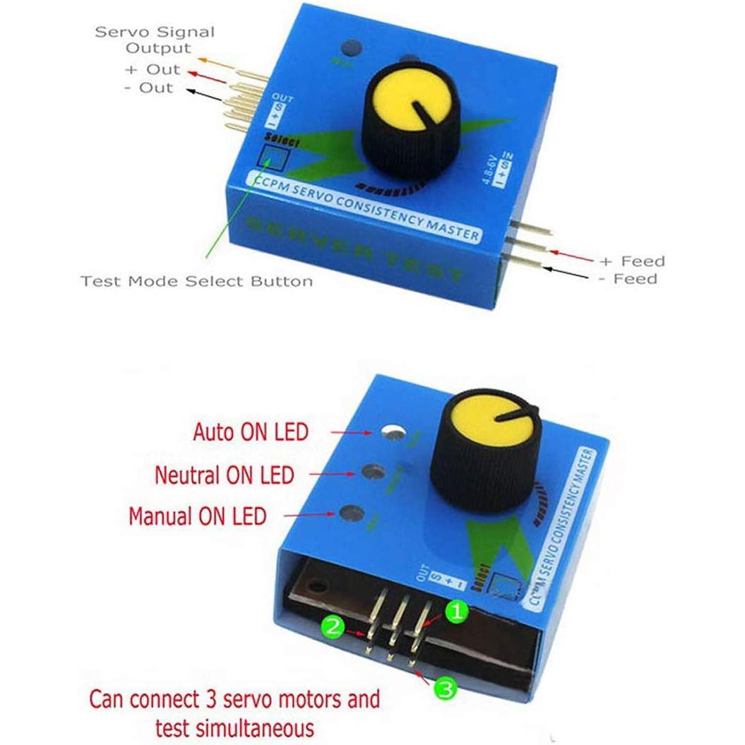 RC เครื่องทดสอบเซอร์โว 3CH ดิจิตอล Multi ECS ความสม่ําเสมอตัวควบคุมความเร็ว Checker ปรับพวงมาลัยเครื่องทดสอบเกียร์ CCPM Master สําหรับ RC