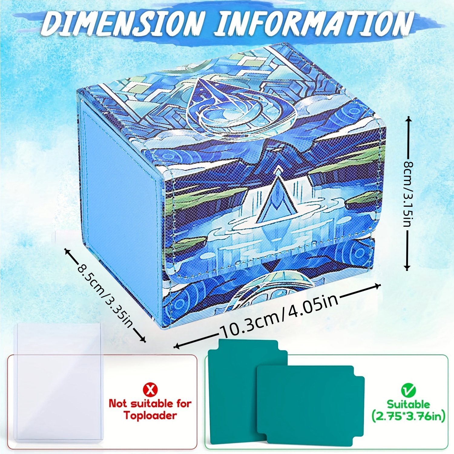 トレーディングカード収納ボックス,mtgカード用デッキボックス,120プラススリーブのコマンダーデッキ,puレザーカードボックス,tcgマジックカードに適しています