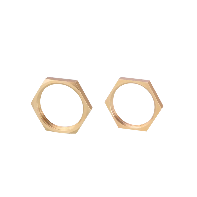 1 5 10 Uds tuercas de bloqueo hexagonales de latón accesorio de tubería 1/8 1/4 3/8 1/2 3/4 1 pulgada BSP rosca hembra vástago Hexagonal tapa tuerca con brida de cobre
