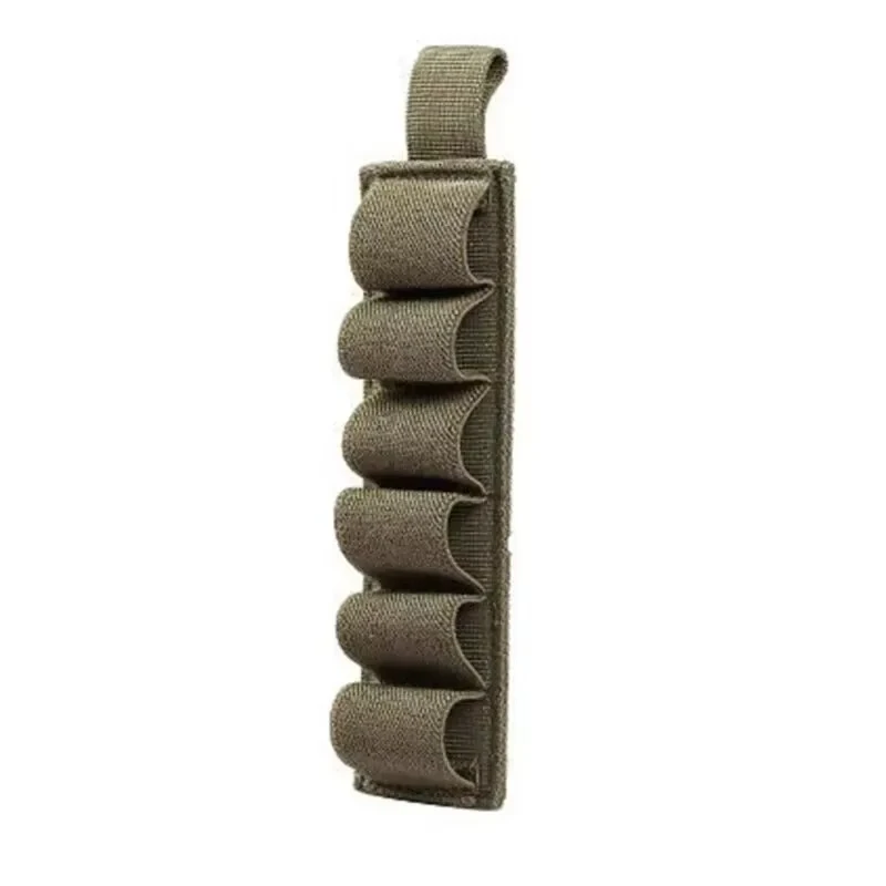Bolsa tática para espingarda com 6 espaços, bolsa de munição molle com fecho de velcro, nylon resistente para caça e ao ar livre ​