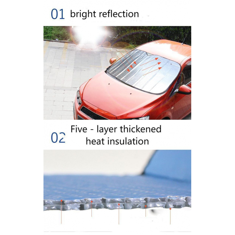 Opvouwbare auto-zonneschermen voor en achterruit Autoruit-zonneschermen voor gebruik in de auto