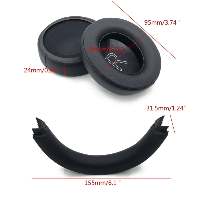 Earpad Headband cho nghe không dây nghe Miếng bọt biển có mui xe mềm chùm tia Pad