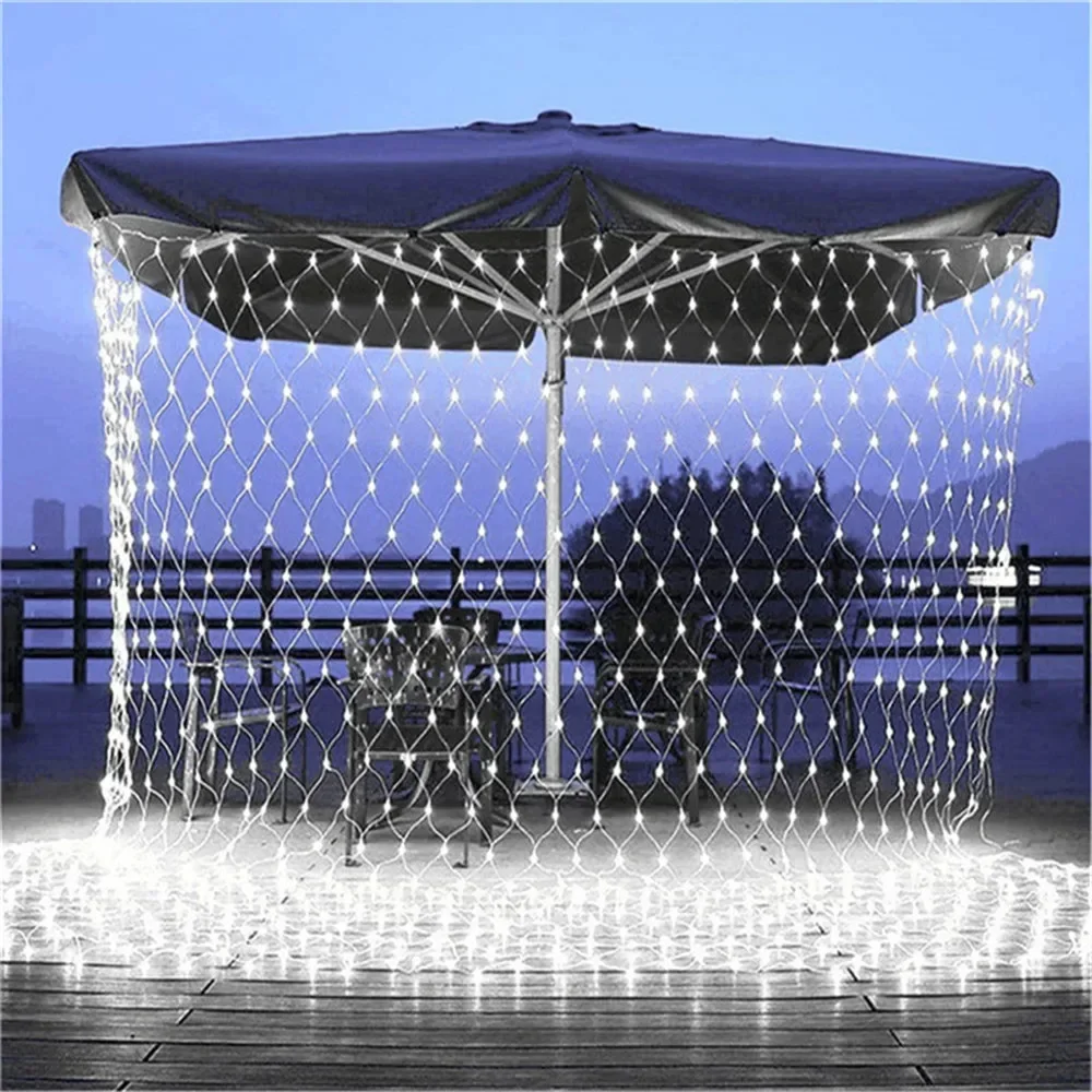 ไฟ LED String 4 m x 6 M 1.5 M X 1.5 M 2x3 M Garlands คริสต์มาสไฟสุทธิ Fairy Xmas Party งานแต่งงานตกแต่งผ้าม่านแสง