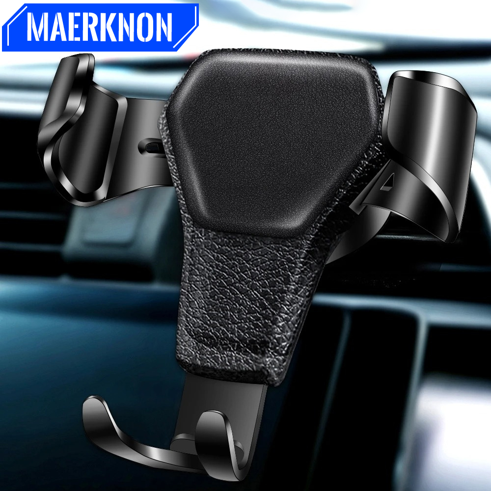 Car Mobile Phone Holder Gravity Support Bracket Car Air Vent Clip Mount Bracket  For iPhone Xiaomi Samsung GPS Navigation Holder