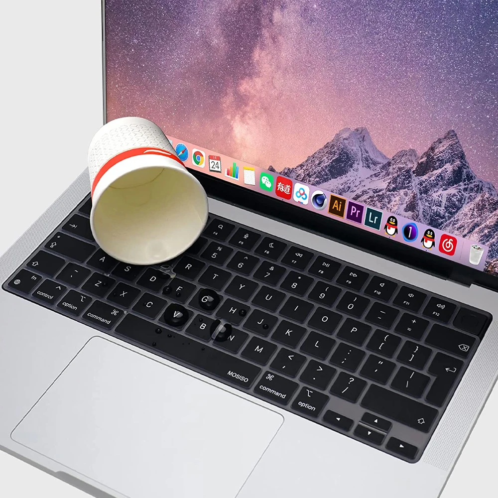 Compatible keyboard cover for 2022 MacBook Air 13.6 m2 A2681/2021 2023 MacBook Pro14 16 M1 A2442 A2485 A2779 A2780 with touch ID