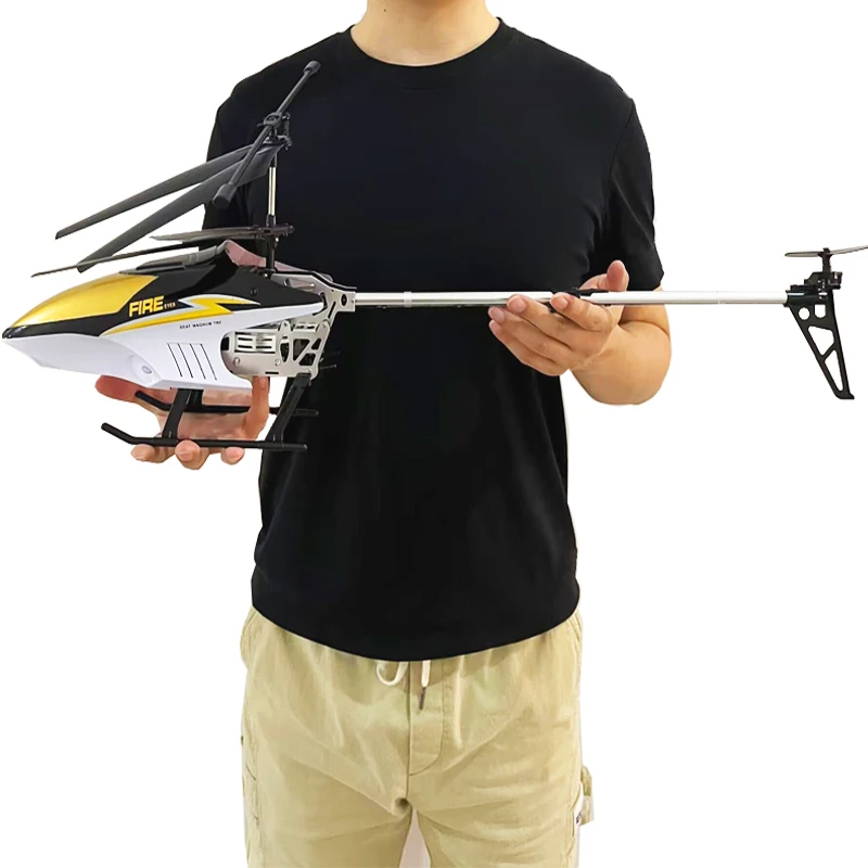 子供用リモコン付きrcヘリコプター,耐久性に優れた大型飛行機のおもちゃ,屋外モデル,大型航空機,3.5ch,80cm