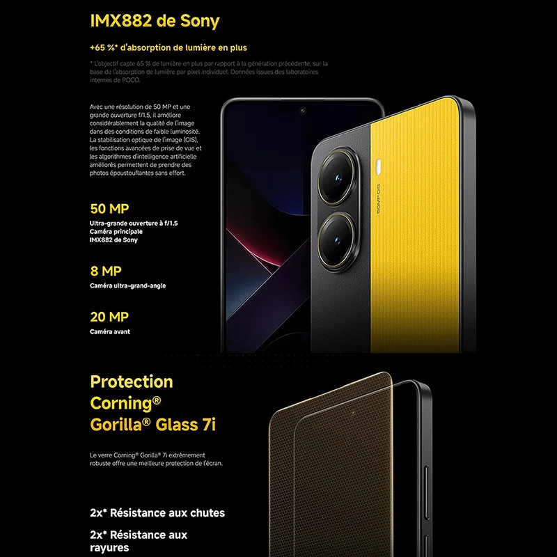 POCO X7 Pro 5G, NFC, Dimensity 8400-Ultra, 50 MP Kamera, CrystalRes AMOLED 1.5K 120 Hz Bildschirm, Ladegerät nicht enthalten