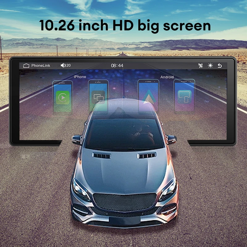 XUDA reproductor multimedia con pantalla táctil de 10,26 pulgadas para coche, Radio portátil con Bluetooth, Carplay, MP5, inalámbrico, para Apple o Android