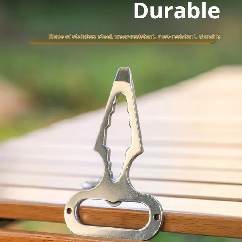 Llave puntiaguda de autodefensa EDC de acero inoxidable, suministros para acampar al aire libre, herramientas multifuncionales, abridor de botellas portátil
