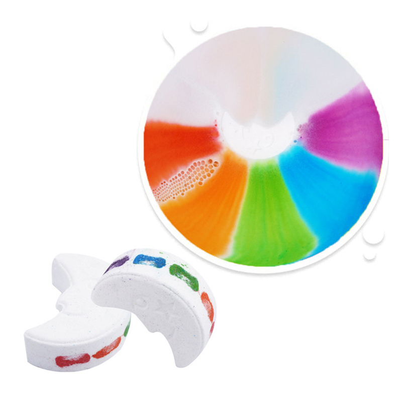 Balle de bain en forme de bombe aux couleurs de l'arc-en-ciel, soin hydratant pour le corps, brosse de massage pour la peau