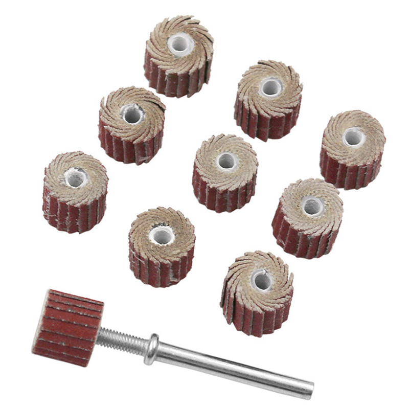 10PC na akcesoria Dremel papier ścierny szlifowanie Flap tarcza polerska s tarcza szlifierska tarcza polerska do narzędzia obrotowego