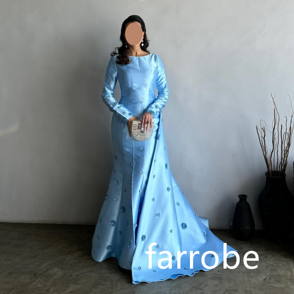 Maßgeschneiderte formelle Plissee-Blumen-Meerjungfrau-Midikleider mit O-Ausschnitt, maßgeschneiderte Anlasskleider, klassisch, exquisit, moderner Stil, Pastrol Unise