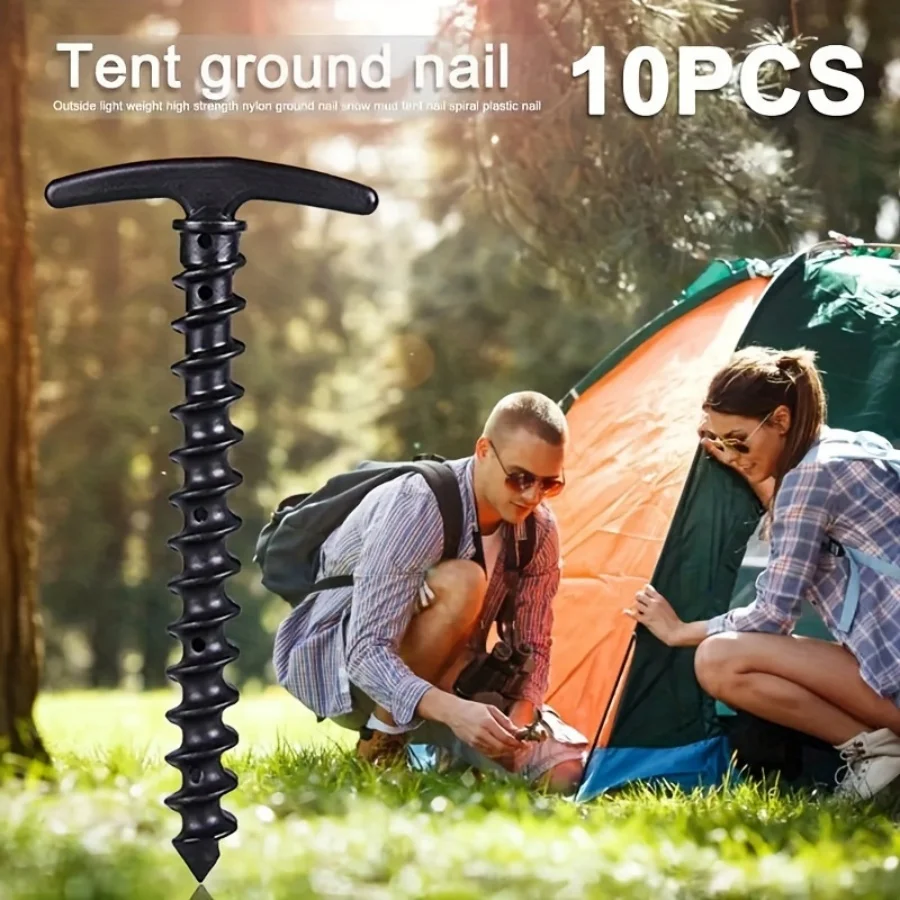 10 pz/pacco picchetti per tende da campeggio all'aperto chiodi a terra vite ancoraggio picchetti picchetti tenda da trekking picchetti pin accessori per tende