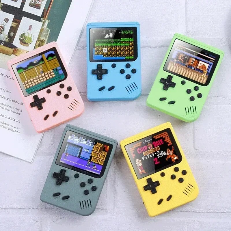 Mini consola de videojuegos portátil Retro, 8 bits, 3,0 pulgadas, LCD, Color, reproductor de juegos para niños, 400 juegos integrados para regalo de Navidad para niños