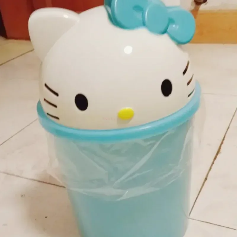 Nuevo Sanrio Hello Kitty cubo de basura cubo de basura cubo de basura Kawaii cubo de basura cesta de papel para sala de estar dormitorio