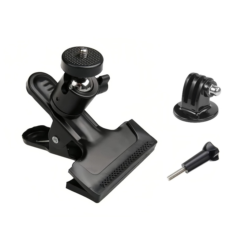 Metal Clamp Clip Holder Flash Auxiliary Desktop Live Streaming 360 Swivel Ball-Head 1/4" Screw for Phone Gopro Dji Action Camera