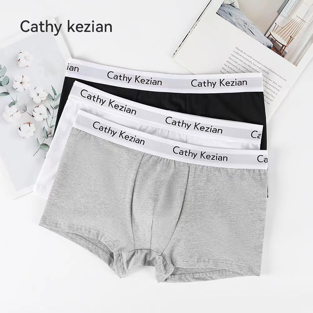 Men Sports Boxers Underwear Underpants Letters Wide Band Breathable Ventilate Fashion Fitness Sports