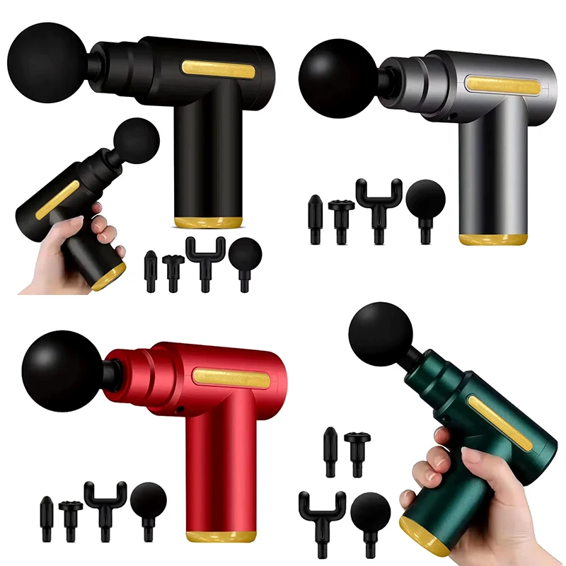 Pistola de Fascia portátil recargable por USB, masajeador de bofetadas de mano de 6 velocidades para cuerpo, espalda, cuello, piernas, herramienta de masaje y relajación
