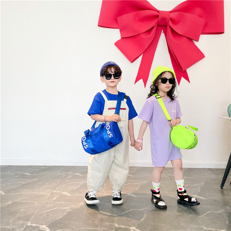 Bolsas deportivas de viaje para niños, equipaje de Fitness, pequeño entrenamiento de nailon, embalaje de fin de semana, Bolsas de hombro para niños, bolso de gimnasio