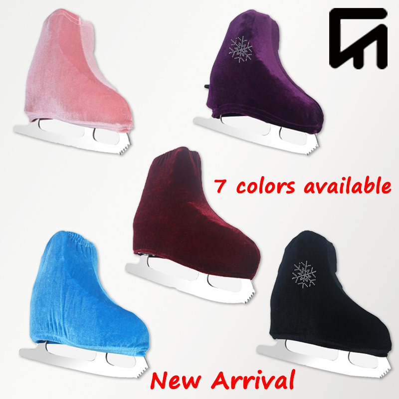 7-цветные чехлы для фигурного катания, защита от царапин, грязи, толстые вязаные чехлы для ботинок для фигурного катания, защита для катания на коньках