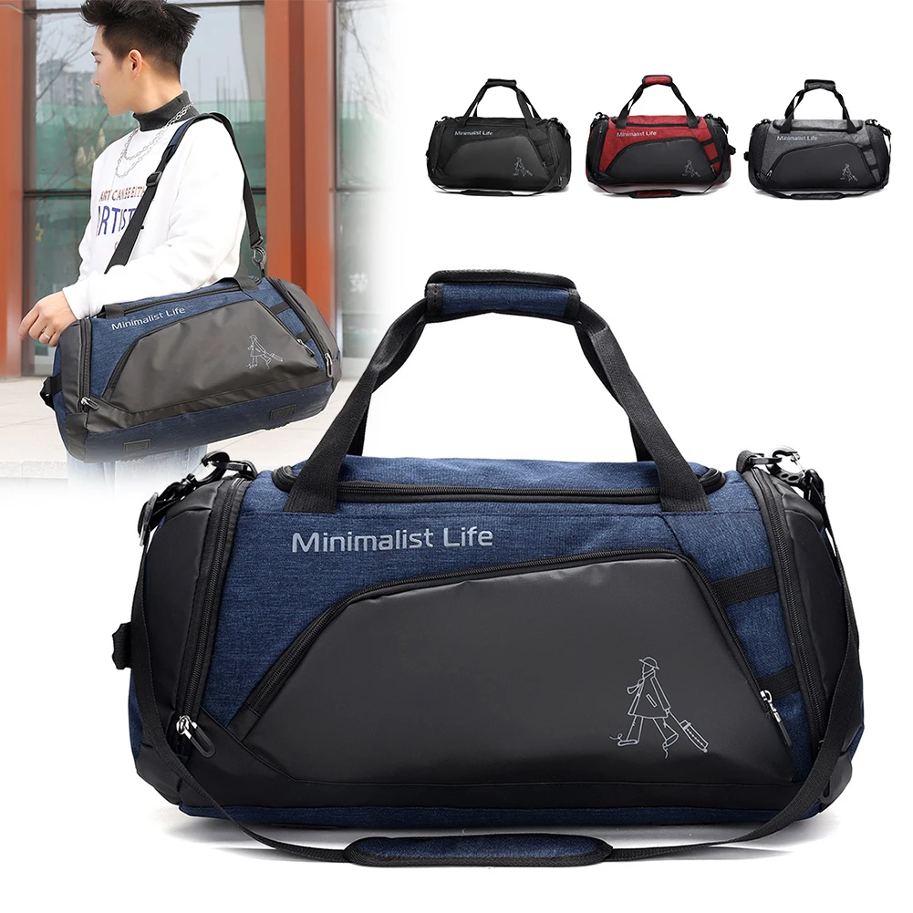 Sacos de ginástica de nylon impermeáveis para homens e mulheres, ioga ao ar livre, bolsa de treinamento esportivo, fitness, viagem, armazenamento sacos esportivos, separação seca e úmida