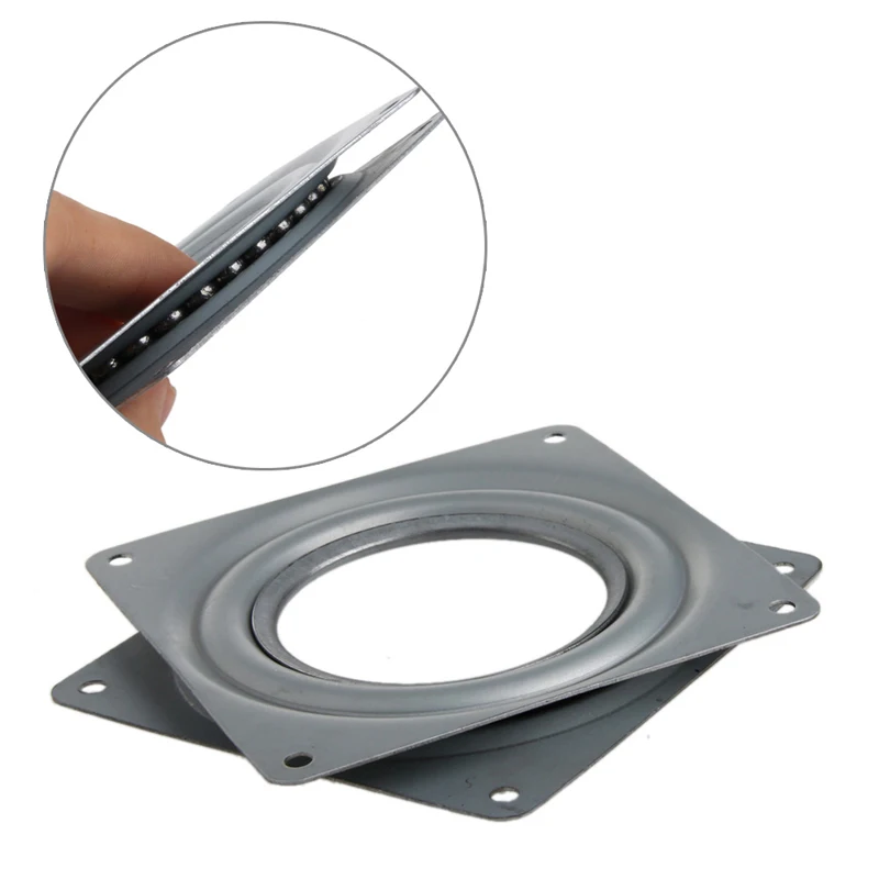 2025 New Square Bearing Swivel Plate Lazy Susan Turntable 3"/4"/6" TV Rack Desk Tool