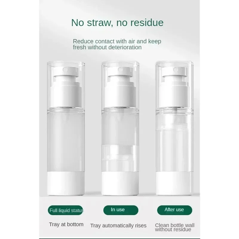 15ml 30ml 50ml 80ml 100ml Trasparente Airless Crema Cosmetica Pompa Bottiglia Formato Da Viaggio Dispenser Contenitore di Trucco per Crema Gel Lozione