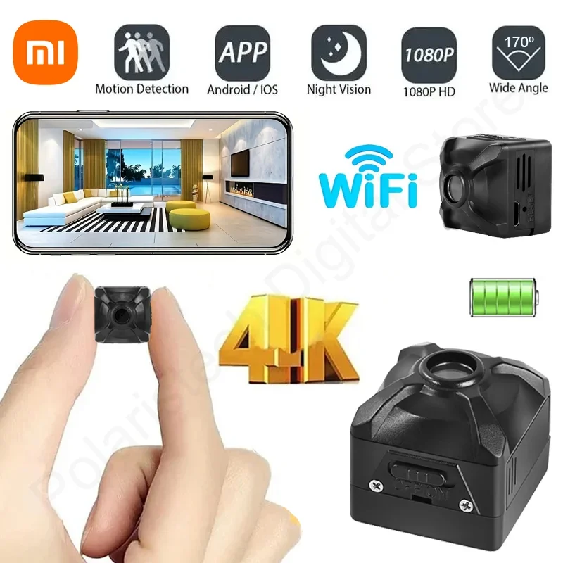 Xiaomi X5 1080P cámara inalámbrica Mini WiFi IP/AP Monitor remoto batería recargable detección de movimiento videocámaras portátiles hogar